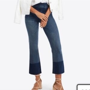 Spanx Jeans Womens Spanx Medium Wash Stretch Denim Flare Cropped Pants Sz Small
